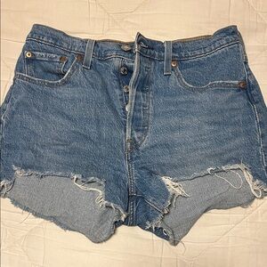 Levi's Distressed Blue Jean Shorts